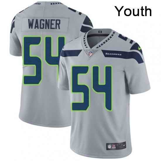 Youth Nike Seattle Seahawks 54 Bobby Wagner Grey Alternate Vapor Untouchable Limited Player NFL Jersey